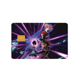 Credit Card Sticker Skin Film Pre-Cut Decal DBZ Goku Black Size 8.5 X 5.4cm