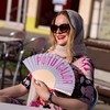Fisura - Original handheld folding fan with the message in