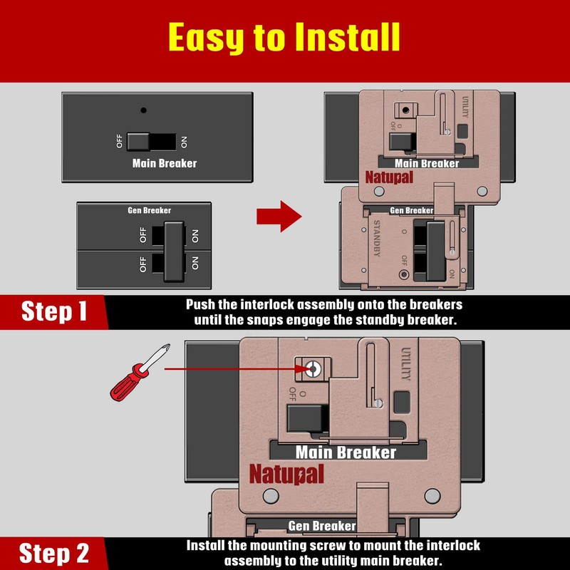 Generator Interlock Kit Compatible with Siemens and Murray, ECSBPK03 Mechanical