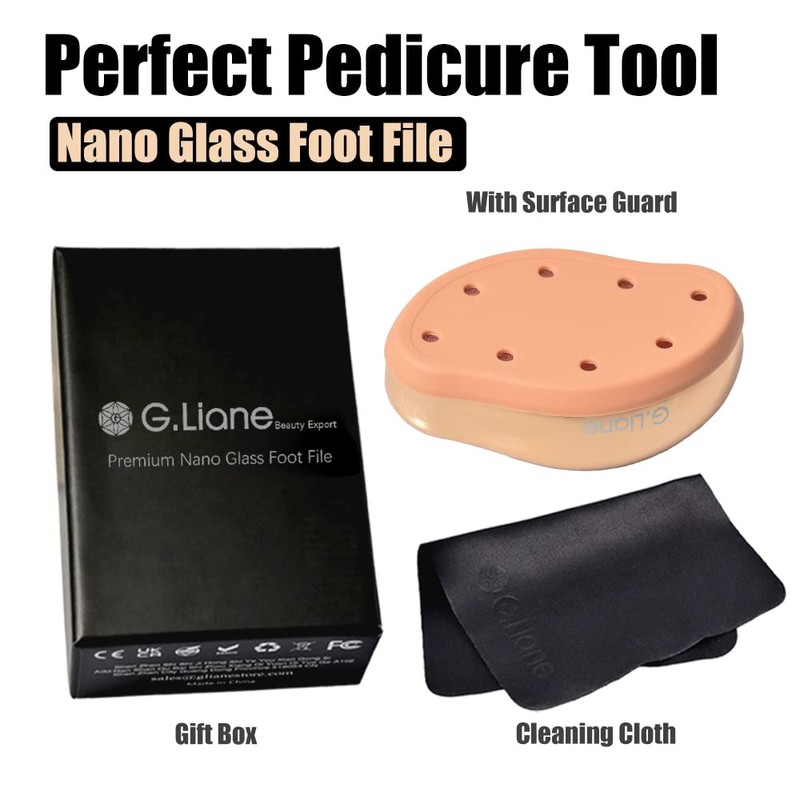 Liane Heels, Exfoliating Nano Glass, Foot File, Exfoliating - Crystal