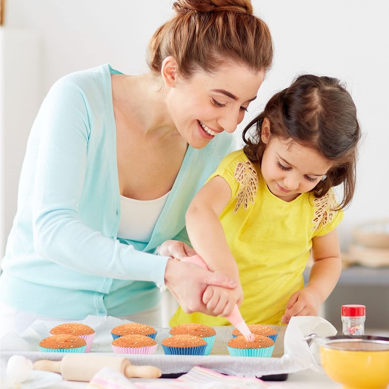 Caperci Aqua Sky Foil Cupcake Liners Standard Size Baking Cups