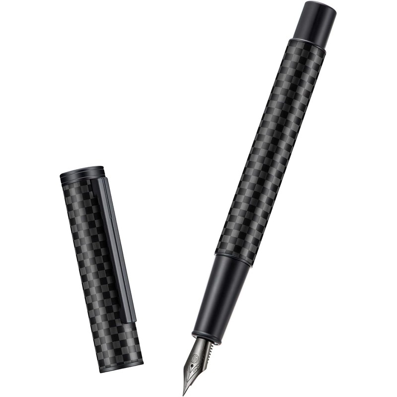 Hong Dian - Pluma estilográfica Forest Pro Silver de acero