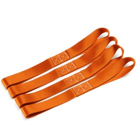 Marchfa Tie Down Straps Sub Belt Soft Loop for Bike Loading/Securing/Tying Transportation 11.6 inches 4 pieces, Orange