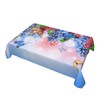 GSRONY Decorative Rectangle Table Cloths Spring Butterfly Lilac Flowers Hello