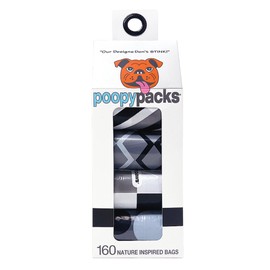 Metro Paws Poopy Packs - 160 Ultra-degradable Dog Poop Bags, Extra Strong & Leak-Proof, Eco-Friendly Waste Bags for Odor Control, Ideal for Easy Cleanup [BLACK]