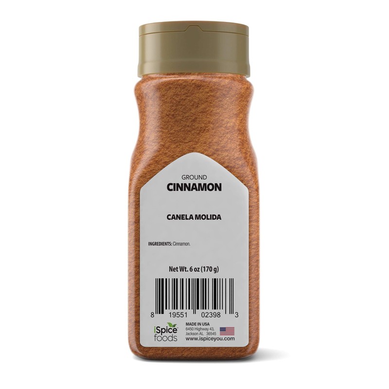 iSpice PREMIUM GROUND CINNAMON| Pure and Fresh |Essential Kitchen Spice|6oz