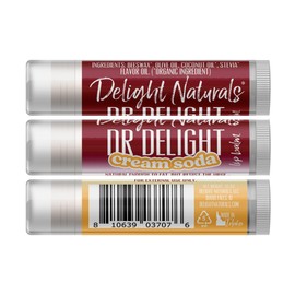 Delight Naturals Dr Delight Soda Lip Balm Set - Dr Delight, Dr Delight Coconut, Dr Delight Cream Soda