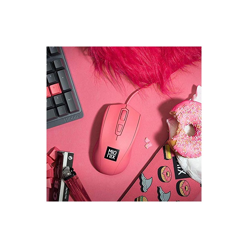 Mionix Avior Frosting Ambidextrous Optical Gaming Mouse (Peach/Pink)