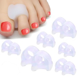 Gel Toe Separators for Women 8 Pieces Toe Spacers for Overlapping Toes, Bunions, Big Toe Alignment, Bunion Relief