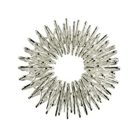 CHI-ENTERPRISE - Premium Massagering für den Finger | Antistress Ring | Akupressur Ring - Anxiety Ring | Inhalt: 1x Antistress Ring (silber/groß)