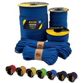 EdcX Paracord 4mm, 35+ Solid Colors (10m, 15m, 30m, 50m, 100m, 300m) | Ideal for Crafting, DIY, Camping, Survival, Outdoor | 100% Nylon Rope 4mm | Tactical Cord 550 Type III (Turquoise, 10 m)