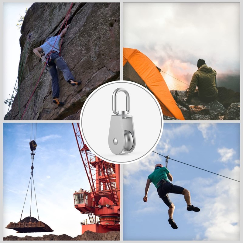 DBREAKS Stainless Steel Pulley, Rope Block with 25 mm Roller,