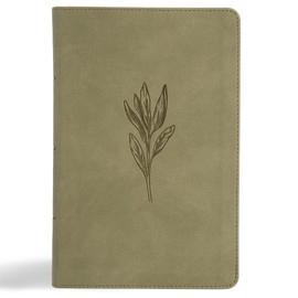 NASB Large Print Personal Size Reference Bible, Sage SuedeSoft LeatherTouch, Red Letter, Presentation Page, Sewn Binding, Cross-References, Full-Color Maps, Easy-to-Read Bible Karmina Type