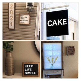 Alphabet Letter and Number Stencils 4 Inch - 40 Pack Letters and Numbers Stencil Templates with Signs for Painting on Wood, Reusable Number and Letter Stencils for Chalkboard Signs & Wood Wall Art