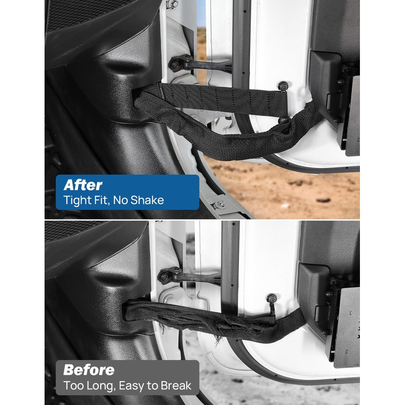 JoyTutus Door Limiting Straps Compatible with Wrangler, 2 Pack Updated