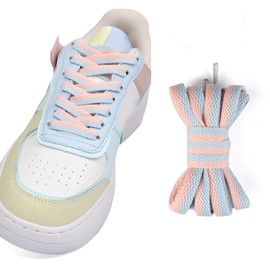Double stitching color shoe laces shoe laces for sneakers pink shoe laces gray shoe laces Individually packaged shoelaces for sneakers suitable for 99% of shoe types(Osmanthus/pink)（140cm）, Pink,