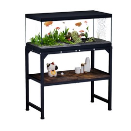 Azaeahom 20 Gallon Fish Tank Stand, Metal Aquarium Stand with Adjustable Non-Slip Foot, 531LBS Capacity, Reptile Tank Stand Easy to Assemble for Home Office, Firm and Steady(Tank not Included)