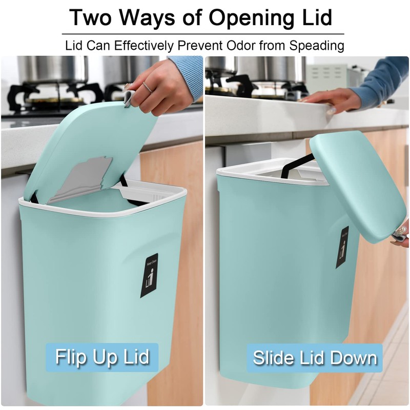 Tiyafuro 2.4 Gallon Kitchen Compost Bin for Counter Top or