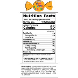 One Flavor Candy Pez Candy Refill Bulk Loose Unwrapped (Sour Blue Raspberry, 22oz)