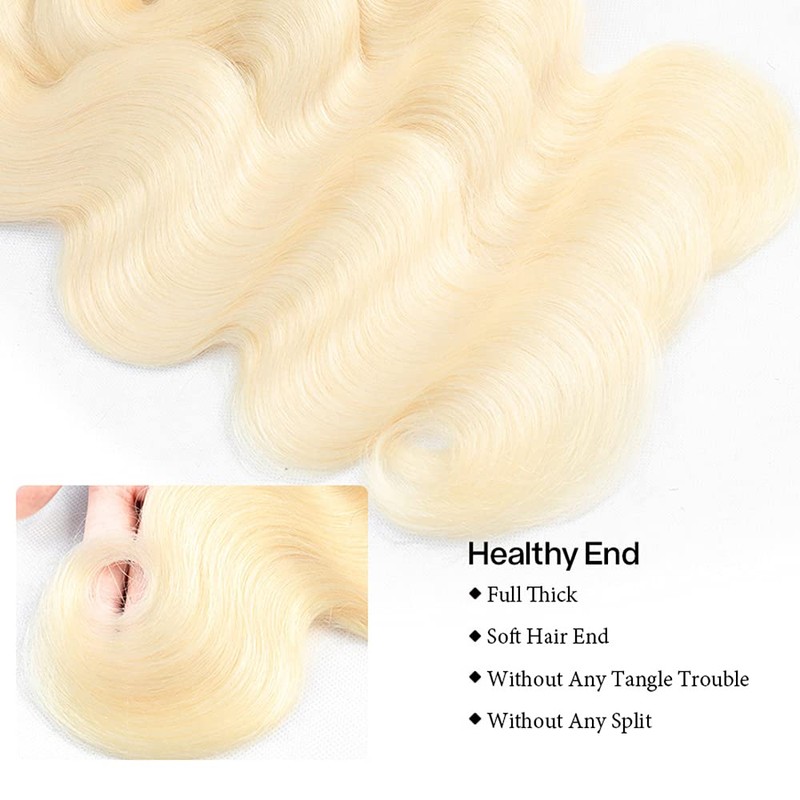 Blonde Bundles Human Hair 613 Body Wave 3 Bundles 22