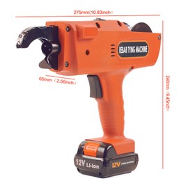 Rebar Tie Automatic Rebar Tier Gun 4400 MAh Steel Tying Machine,Tightness Adjustable Rechargeable 12.8V in Tools Home Improvement Rebar Cutters & Benders,8-34mm Bar Tie Tool 0.31’’-1.33’’