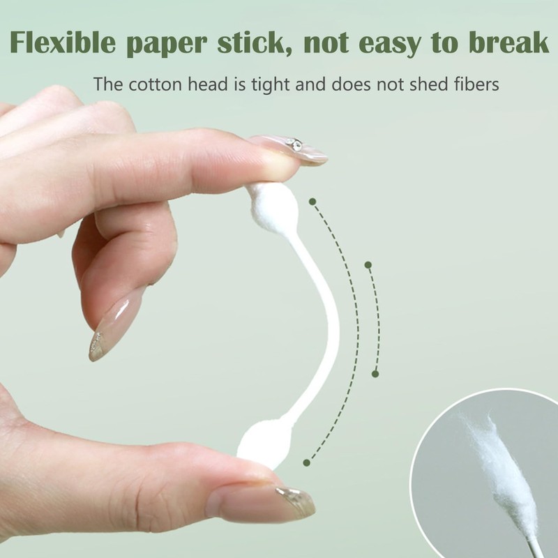 Safety Cotton Swabs with Large Tip 216PCS,Baby Cotton Buds With