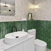 DEWOO 20-Sheet Peel and Stick Subway Backsplash Green Kitchen Bathroom