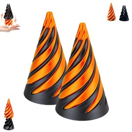 2pcs Impossible Cone, Desktop Decoration Souvenir Gift, Anxiety Relief Toy, 3d Printed Spiral Cone, Mini Cone Pass Through Pyramid Toy, Used To Relieve Anxiety and Stress