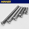 MINHER 10 Sets M8 x 65 mm Screws Flat Head