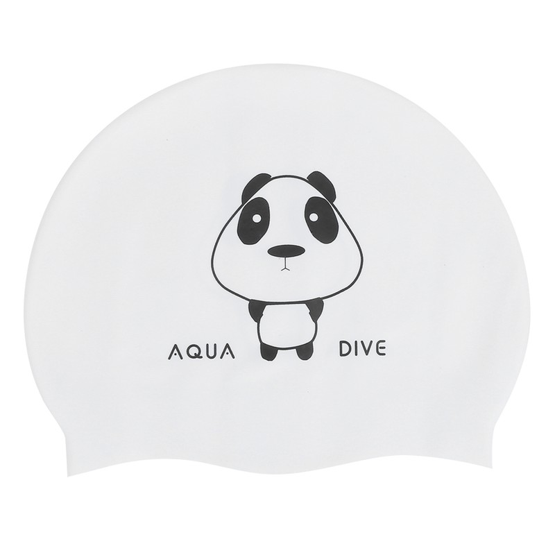 2Pcs Silicone Swimming Cap Hat Cartoon Cute Universal Type for