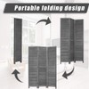 3 Panel Wood Room Divider 5.7 Ft Tall Privacy Wall
