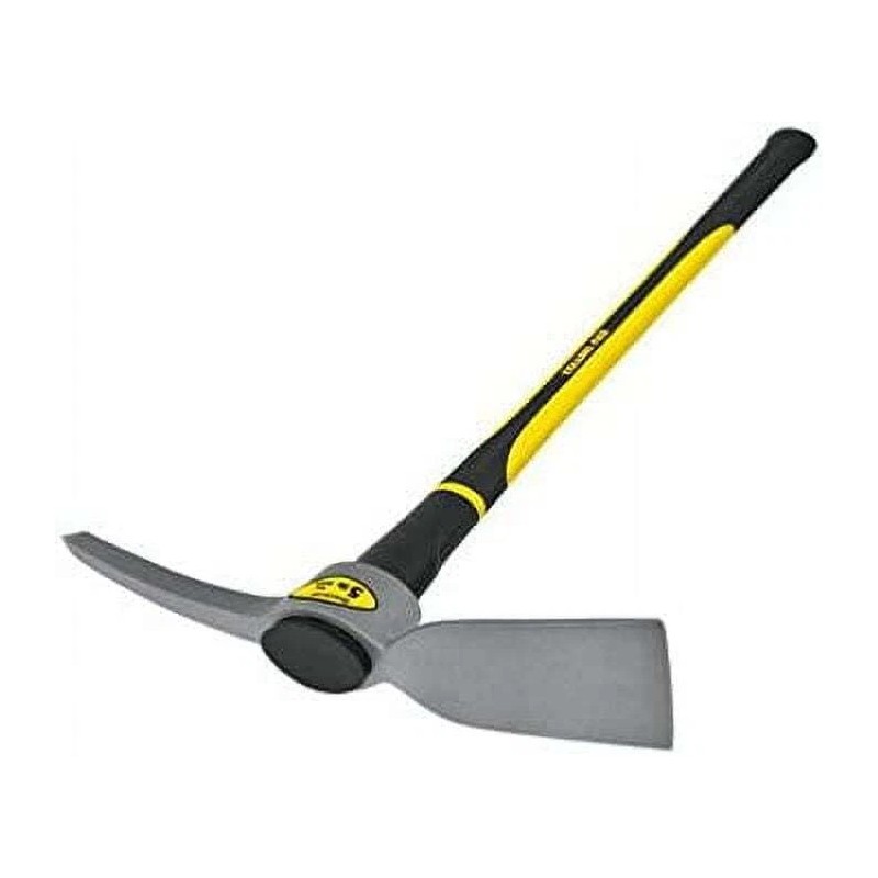 5 Lb Pick Mattock 36 in Fiberglass Handle Non-Slip Grip