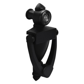 Nuk3y 5-1/2" High Knocker w/220 Degree Viewer - Black