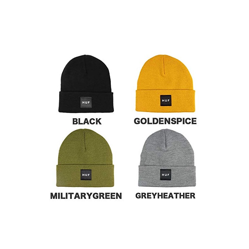 Huff Men's Knit Cap, Box Logo, Hat, Skater, Brand, Street,