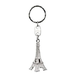 Oleanderhof Eiffel Tower Keyring in Silver - Paris Keepsake - Paris Travel - France Holiday - Mini Eiffel Tower, silver