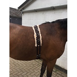 Cwell Equine Synthetic Fleece PAD LUNGE BREAKING TRAINING ROLLER + adjustable girth BROWN F/C/P