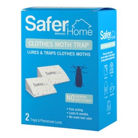 Safer Brand Clothes Moth Alert Trap - Lure, Trap, and Kill Clothes Moths - Up to 6 Months Protection - Prevent Future Infestations - 2 Traps and 2 Lures Included - SH07270