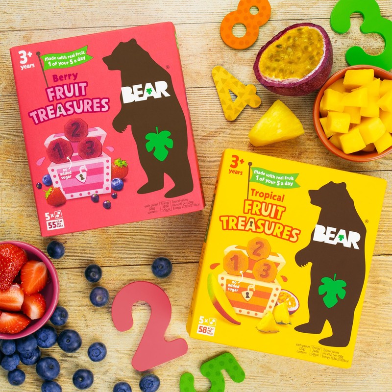 BEAR Tropical FRUIT TREASURES - Delicious Real Fruit - Suitable