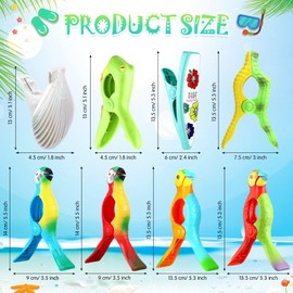 Wesiti 40 Pieces Beach Towel Clips Beach Chair Clips Chair Holders Portable Towel Holders Plastic Cute Clothes Pins Swimming Pool Towel Holder for Patio and Holiday Pool Blanket Decoration, 20 Styles