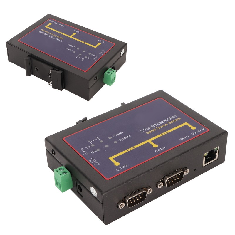 Serial Device Server Dual Port RS232 485 422 to Ethernet