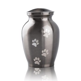 MAKEY'S Pet Memorial Cremation Urns for Dogs and Cats Ashes, Dog Keepsake Urns for Ashes with Paw Prints-Medium