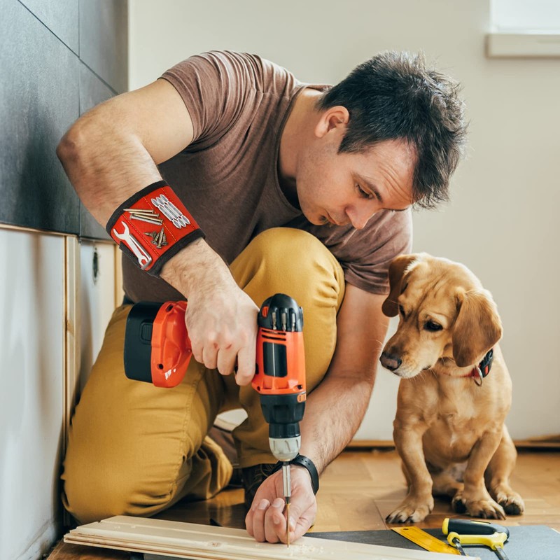 Accessotech Magnetic Wristband Hand Tool Kit Screw Storage Bracelet Holder