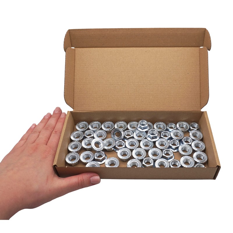 SKIR'CO (50 pcs) Hex Nuts M10, Serrated Flange Hex Nut,