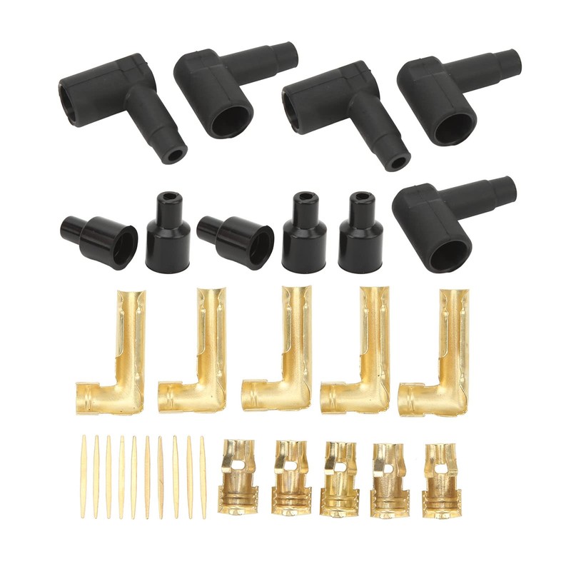 30 Piece Spark Plug Coil Collar Terminal Set, 90° HEI