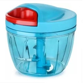 NS INC Manual Chopper Food Fruits Nuts Salad Herbs Vegetable Dicer Slicer Cutter Portable Hand Pull String Onion Garlic Mince BPA Free Food Safe Material 750ml Blue