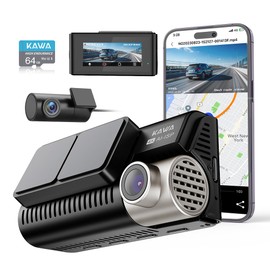 KAWA Drive Recorder, 4K Resolution, Smartphone Linkage, Sound Control, Easy Operation, Smartphone Linkage, 360° Rotation, WI-FI Compatible, Parking Monitoring, Motion Detection, G-Sensor, Constant
