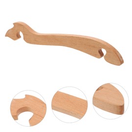 Kisangel Oven Rack Puller Tool Natural Handle Heat-Resistant Pushing Tool for Safe Oven Rack Essential Kitchen Accessory for Home Baking and Cooking