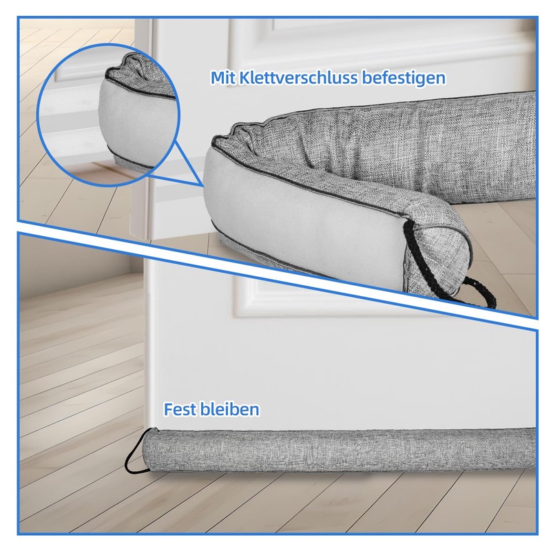 JINMEE Draught Excluder for Doors 90 cm, Door Draught Excluder