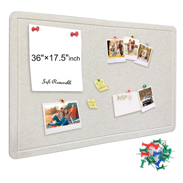 Yunihome Large Bulletin Board - Foldable 36x17.5 Inches Cork Board