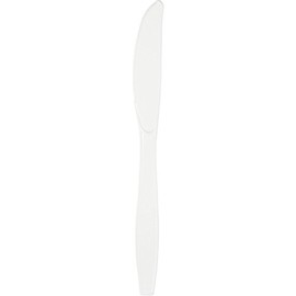 Club Pack of 288 White Premium Heavy-Duty Plastic Party Knives